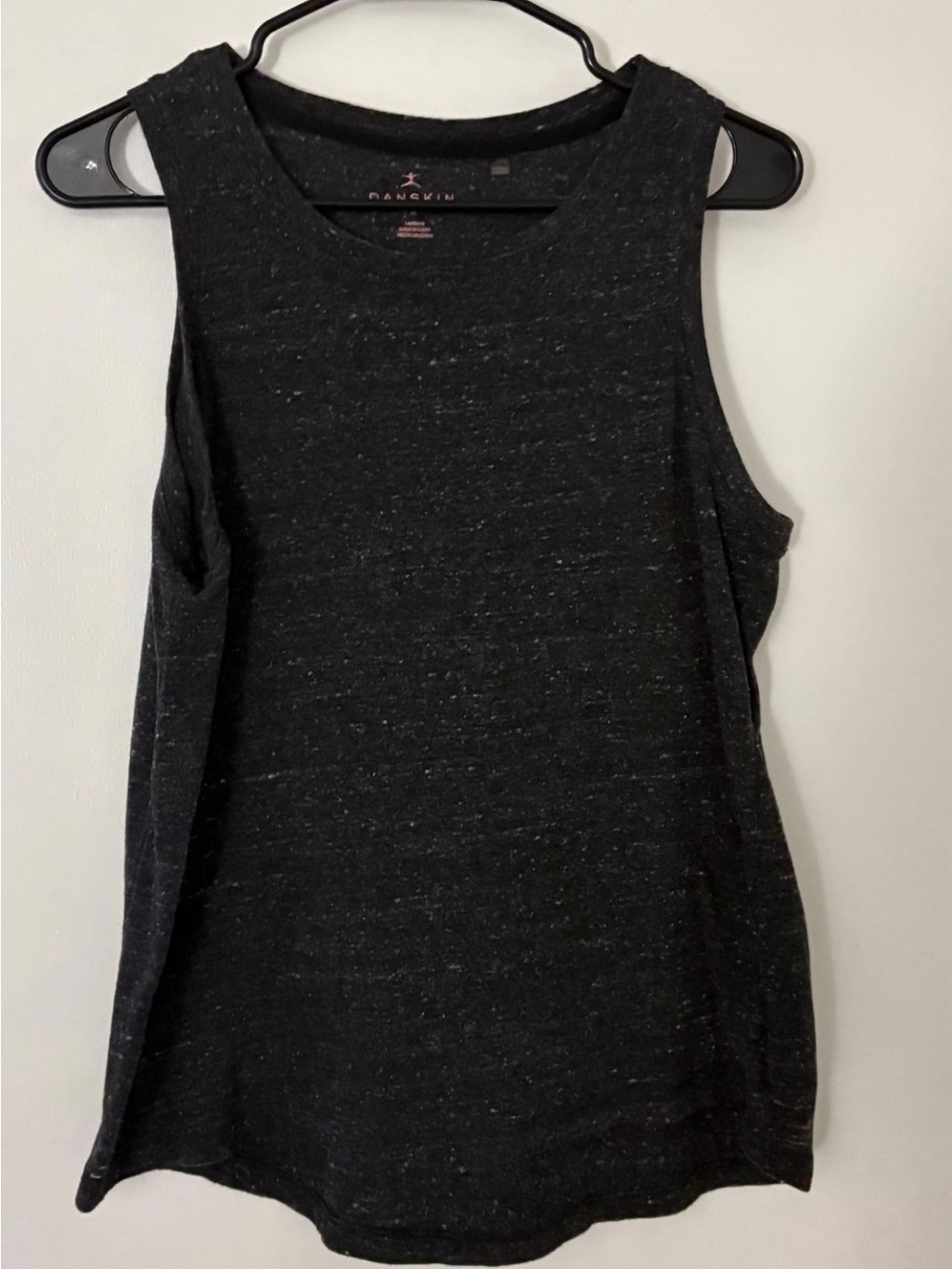 Danskin Black Heathered Sleeveless Tank